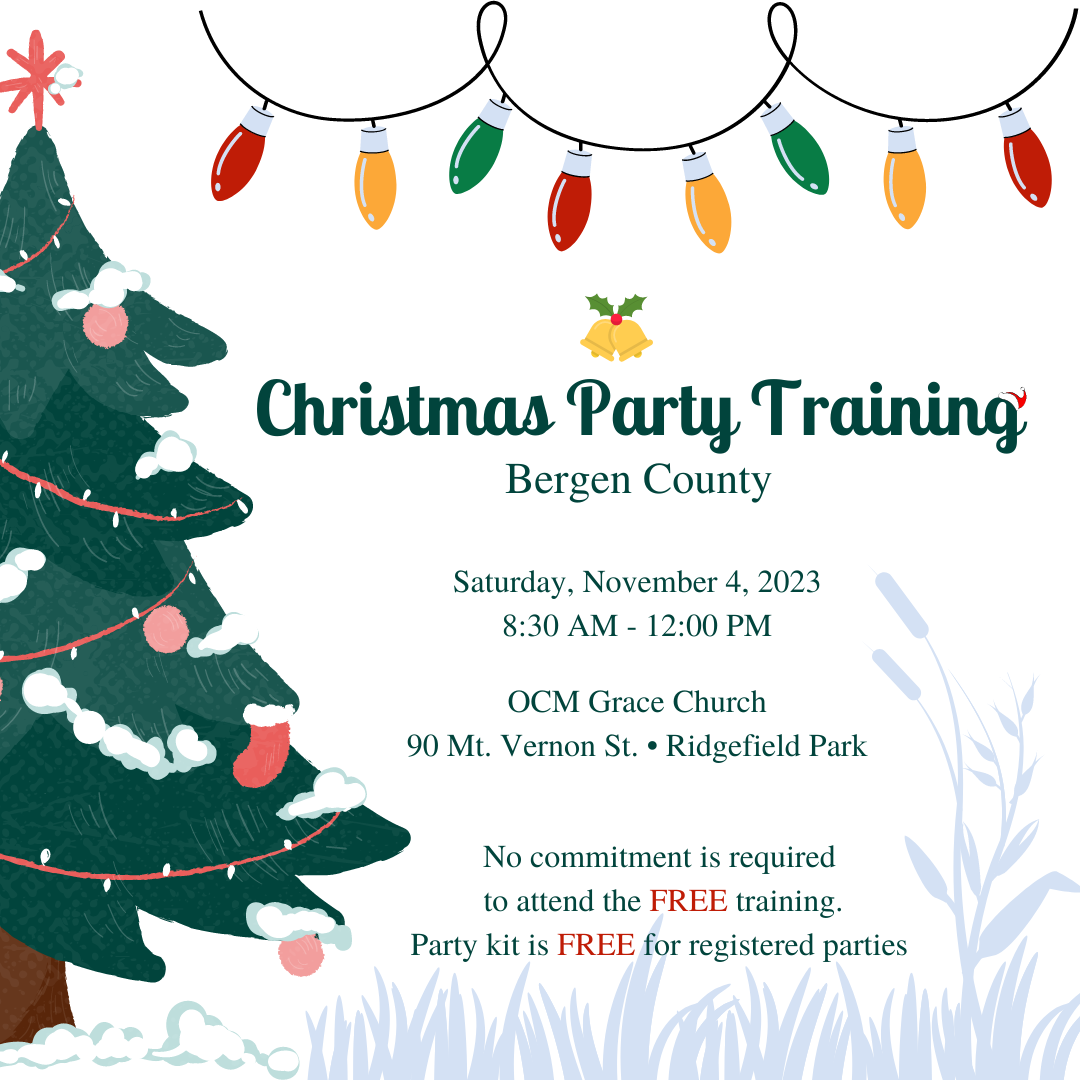 Bergen County CPC Training Saturday 11/4/23, 8;30AM-12:00PM, OCM Grace Church, 90 Vernon St., Ridgefield Park
