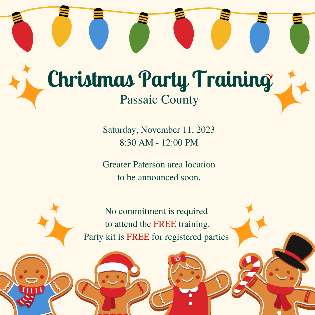 Passaic County CPC Training - Saturday, 11/11, 8:30AM - 12:00PM, Greater Paterson location to be announced soon.